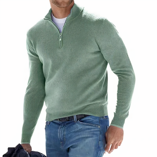 BEN - Pullover med halv lynlås til mænd